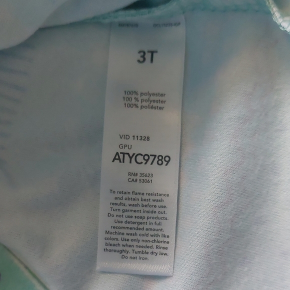 Just One You by Carter's Teal Patterned Girls Pajama Set Size 3T - Picture 8 of 9